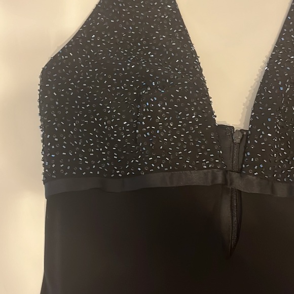 Beaded halter low cut floor length dress - Picture 5 of 5